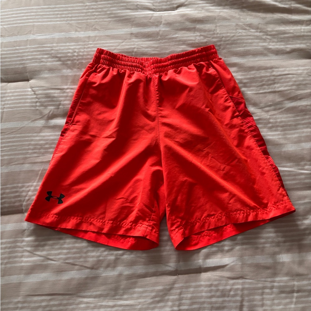 Under Armour Men's Athletic Shorts - Bright Red/Orange